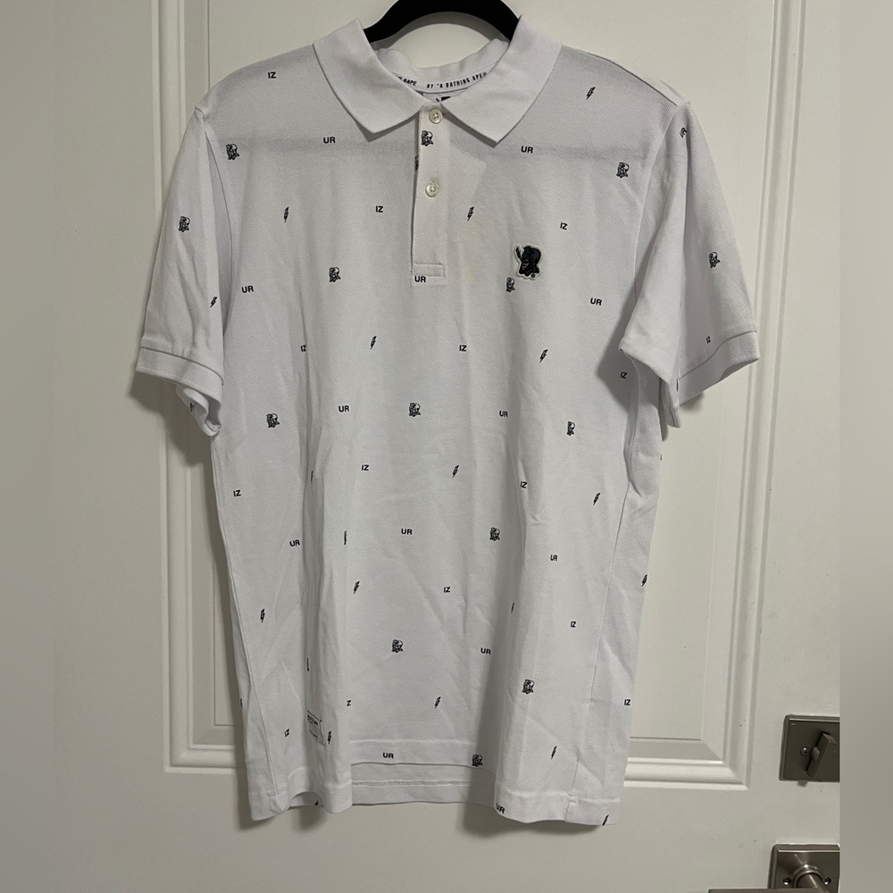 NWT- Ursus x Bape x Izzue Men’s Logo Print Slim Fit Polo Shirt - Size XL